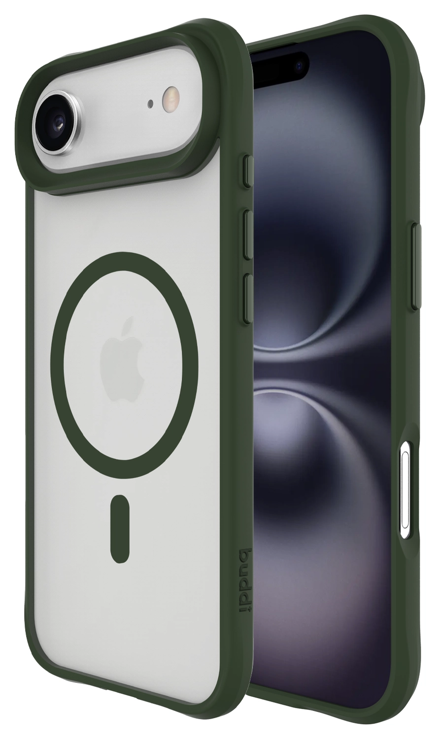 Buddi Hybrid Apple iPhone Air Hoesje MagSafe Back Cover Matte Groen afbeelding 1