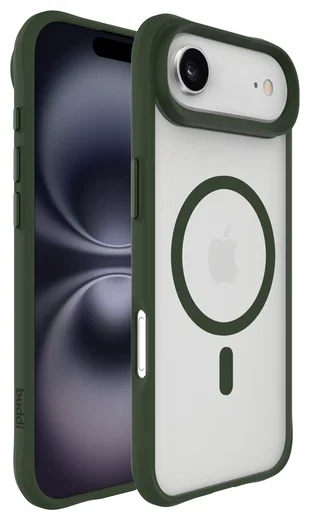Buddi Hybrid Apple iPhone Air Hoesje MagSafe Back Cover Matte Groen afbeelding 9