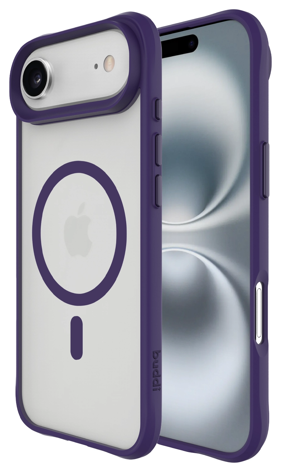 Buddi Hybrid Apple iPhone Air Hoesje MagSafe Back Cover Matte Paars afbeelding 1