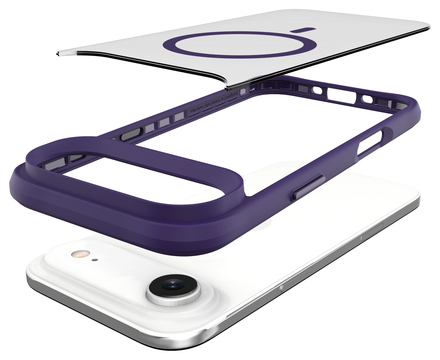 Buddi Hybrid Apple iPhone Air Hoesje MagSafe Back Cover Matte Paars afbeelding 11
