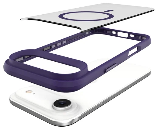 Buddi Hybrid Apple iPhone Air Hoesje MagSafe Back Cover Matte Paars afbeelding 11