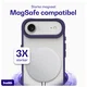Buddi Hybrid Apple iPhone Air Hoesje MagSafe Back Cover Matte Paars afbeelding 4