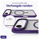 Buddi Hybrid Apple iPhone Air Hoesje MagSafe Back Cover Matte Paars afbeelding 5