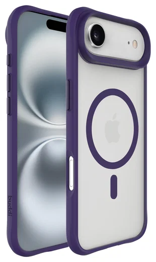 Buddi Hybrid Apple iPhone Air Hoesje MagSafe Back Cover Matte Paars afbeelding 9