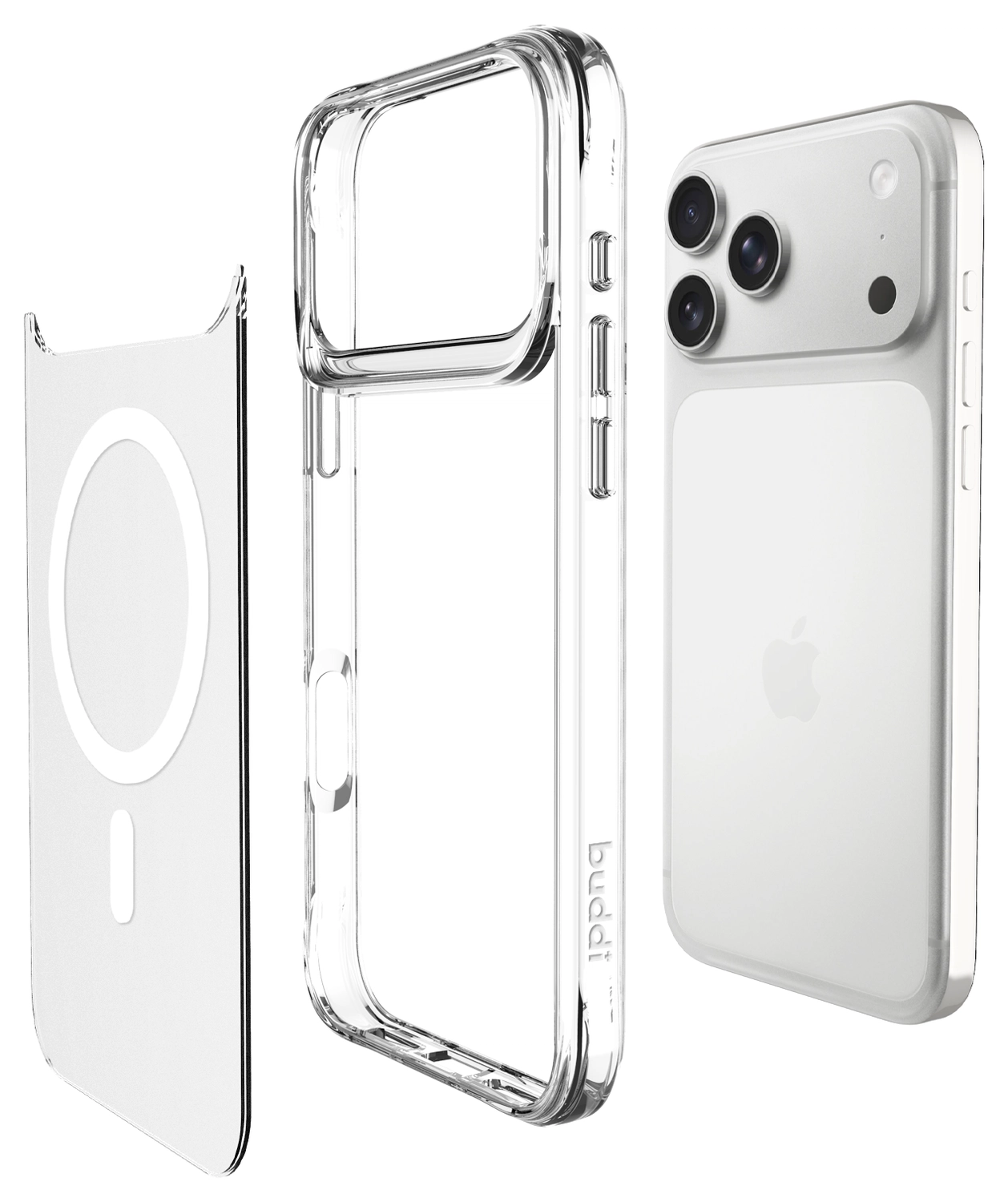 Buddi Core Apple iPhone 17 Pro Hoesje MagSafe Back Cover Matte Transparant afbeelding 10