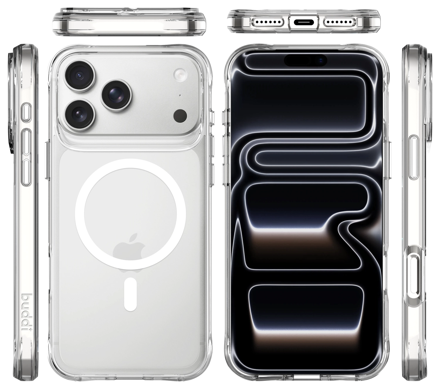 Buddi Core Apple iPhone 17 Pro Hoesje MagSafe Back Cover Matte Transparant afbeelding 11