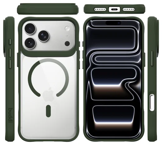Buddi Hybrid Apple iPhone 17 Pro Hoesje MagSafe Back Cover Transparant Groen afbeelding 10