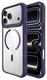 Buddi Hybrid Apple iPhone 17 Pro Hoesje MagSafe Back Cover Transparant Paars