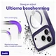 Buddi Hybrid Apple iPhone 17 Pro Hoesje MagSafe Back Cover Transparant Paars afbeelding 3