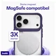 Buddi Hybrid Apple iPhone 17 Pro Hoesje MagSafe Back Cover Transparant Paars afbeelding 4
