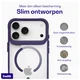 Buddi Hybrid Apple iPhone 17 Pro Hoesje MagSafe Back Cover Transparant Paars afbeelding 7