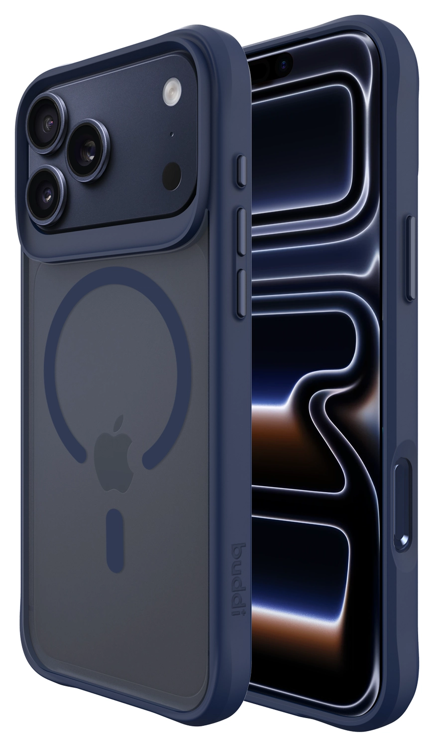 Buddi Hybrid Apple iPhone 17 Pro Hoesje MagSafe Back Cover Matte Blauw afbeelding 1