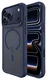 Buddi Hybrid Apple iPhone 17 Pro Hoesje MagSafe Back Cover Matte Blauw afbeelding 1