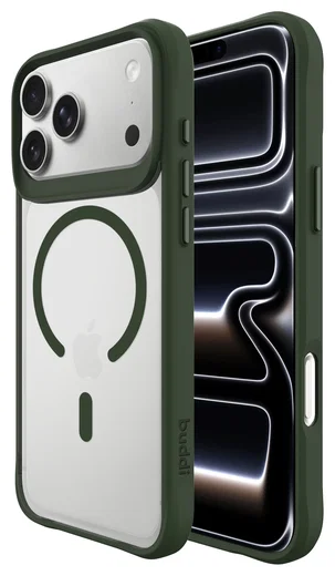 Buddi Hybrid Apple iPhone 17 Pro Hoesje MagSafe Back Cover Matte Groen afbeelding 1