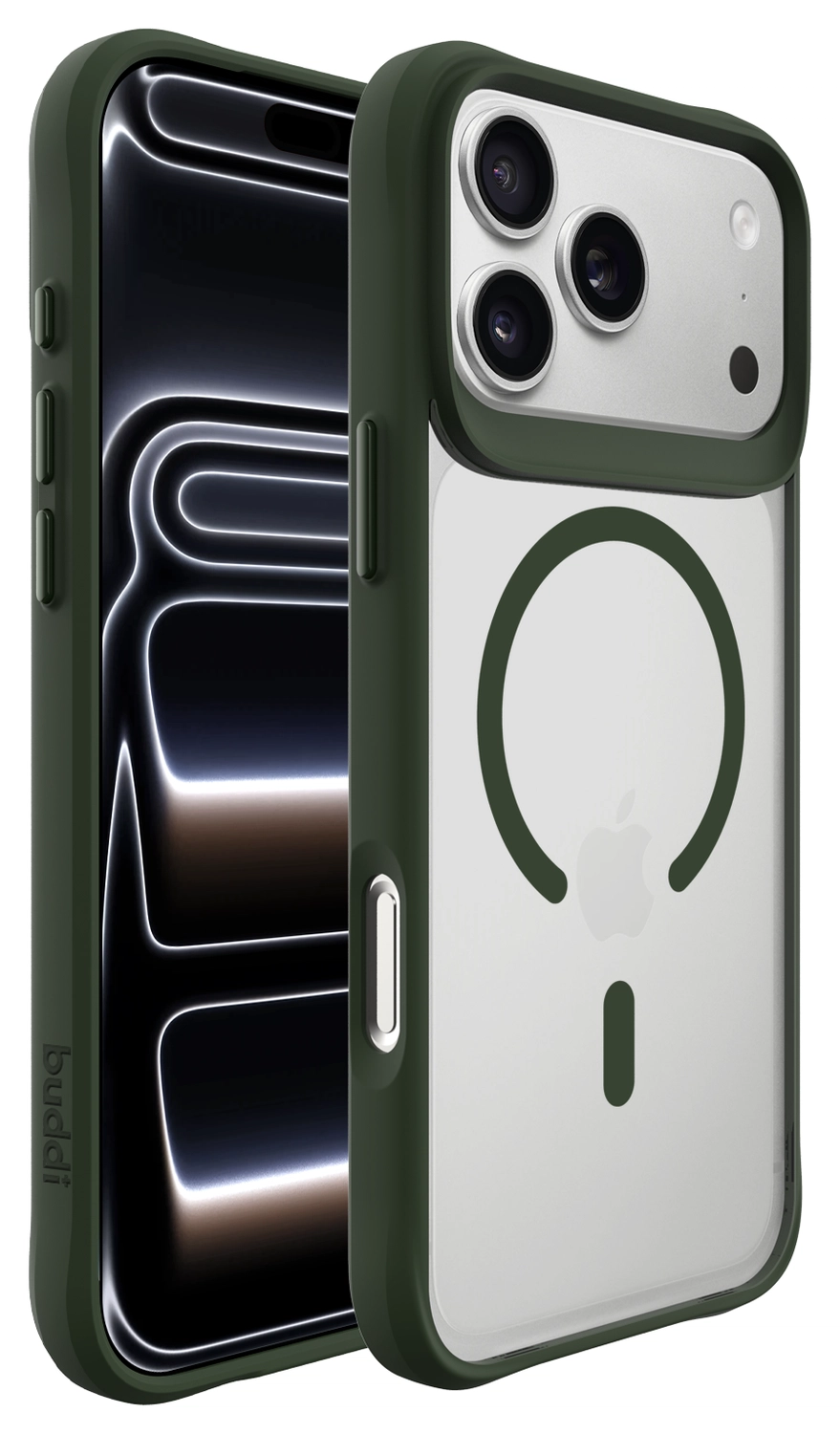 Buddi Hybrid Apple iPhone 17 Pro Hoesje MagSafe Back Cover Matte Groen afbeelding 9