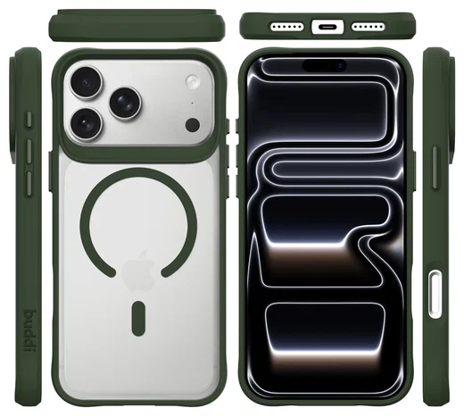 Buddi Hybrid Apple iPhone 17 Pro Hoesje MagSafe Back Cover Matte Groen afbeelding 10