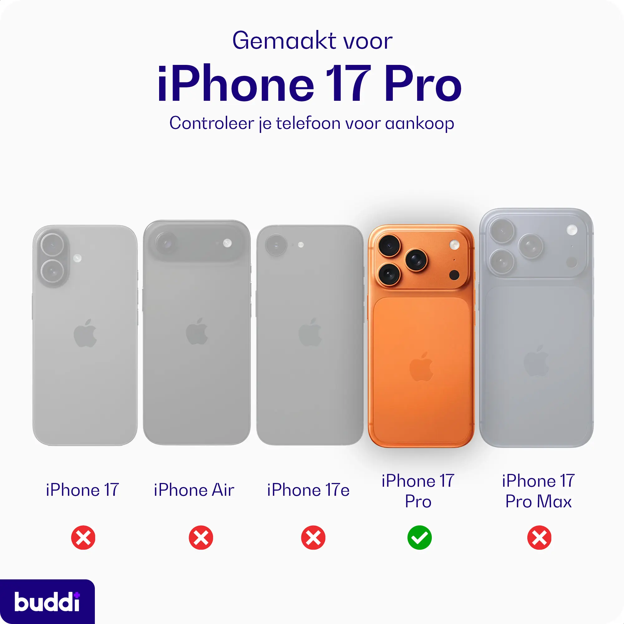 Buddi Hybrid Apple iPhone 17 Pro Hoesje MagSafe Back Cover Matte Groen afbeelding 4
