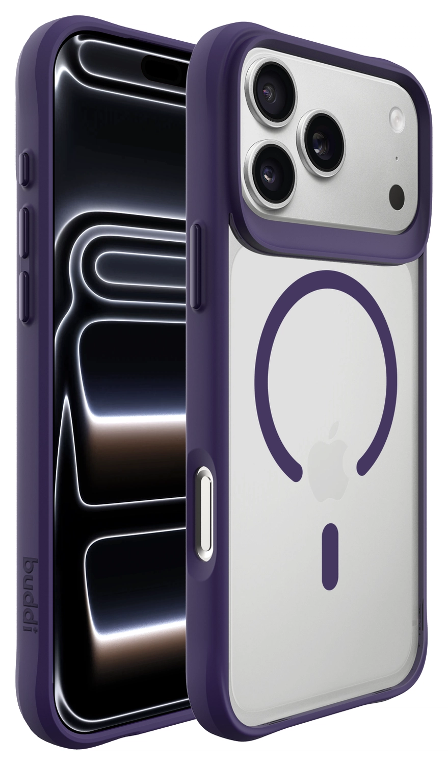 Buddi Hybrid Apple iPhone 17 Pro Hoesje MagSafe Back Cover Matte Paars afbeelding 9
