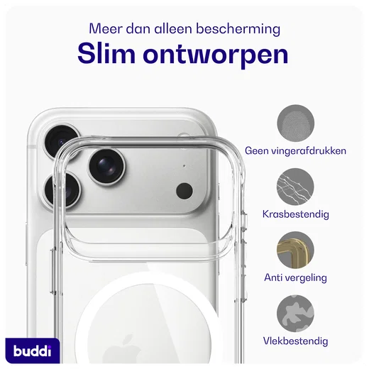 Buddi Core Apple iPhone 17 Pro Max Hoesje MagSafe Back Cover Transparant afbeelding 7