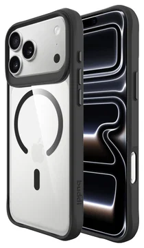 Buddi Hybrid iPhone 17 Pro Max Hoesje MagSafe Back Cover Transparant Zwart