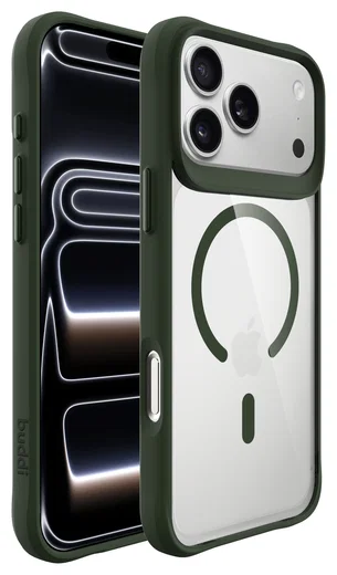 Buddi Hybrid iPhone 17 Pro Max Hoesje MagSafe Back Cover Transparant Groen afbeelding 9