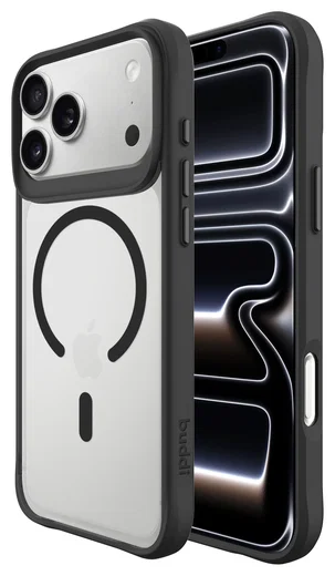 Buddi Hybrid iPhone 17 Pro Max Hoesje MagSafe Back Cover Matte Zwart afbeelding 1