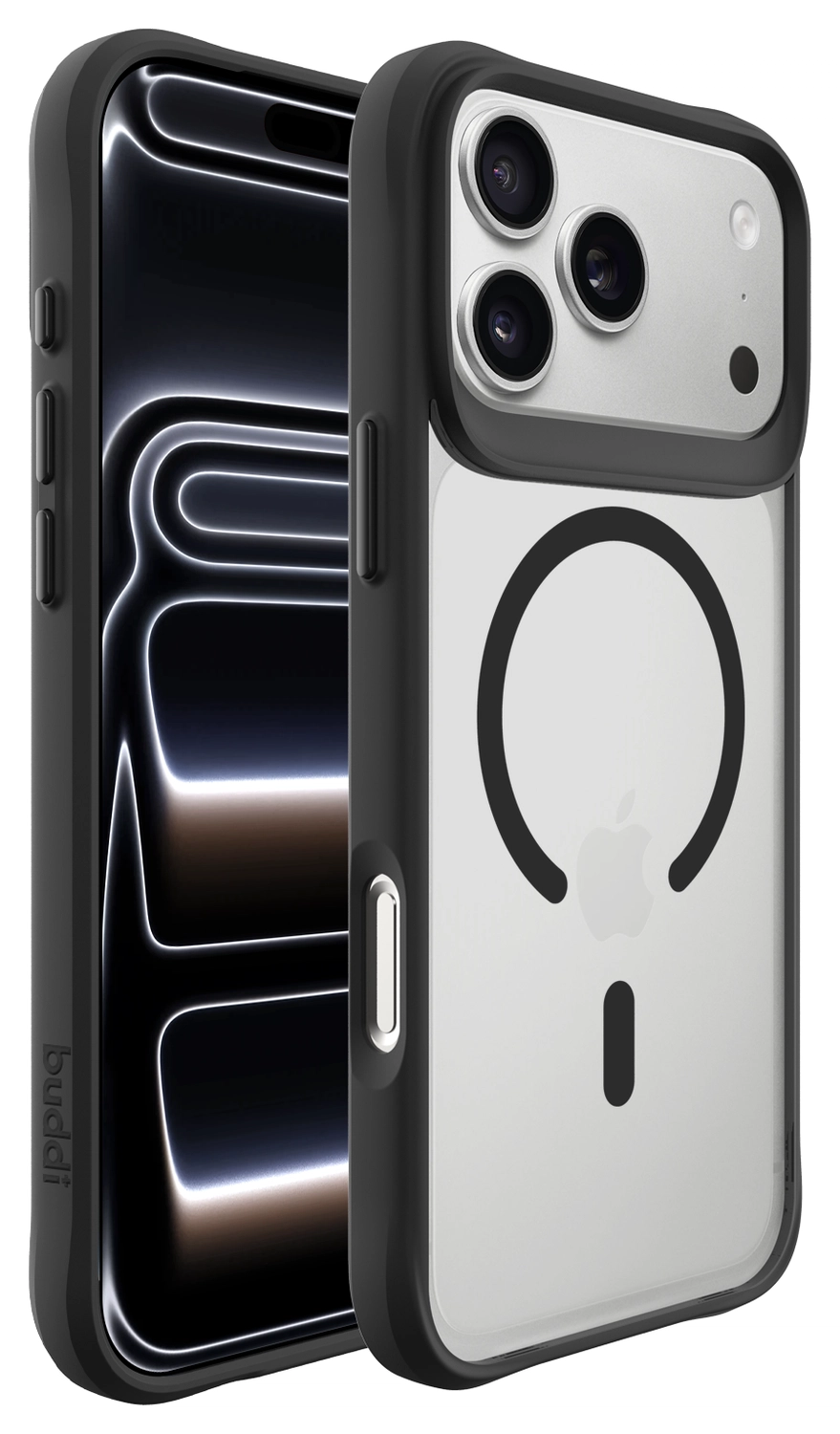 Buddi Hybrid iPhone 17 Pro Max Hoesje MagSafe Back Cover Matte Zwart afbeelding 10