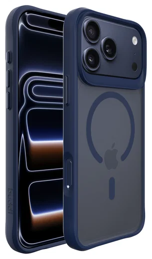 Buddi Hybrid iPhone 17 Pro Max Hoesje MagSafe Back Cover Matte Blauw afbeelding 10