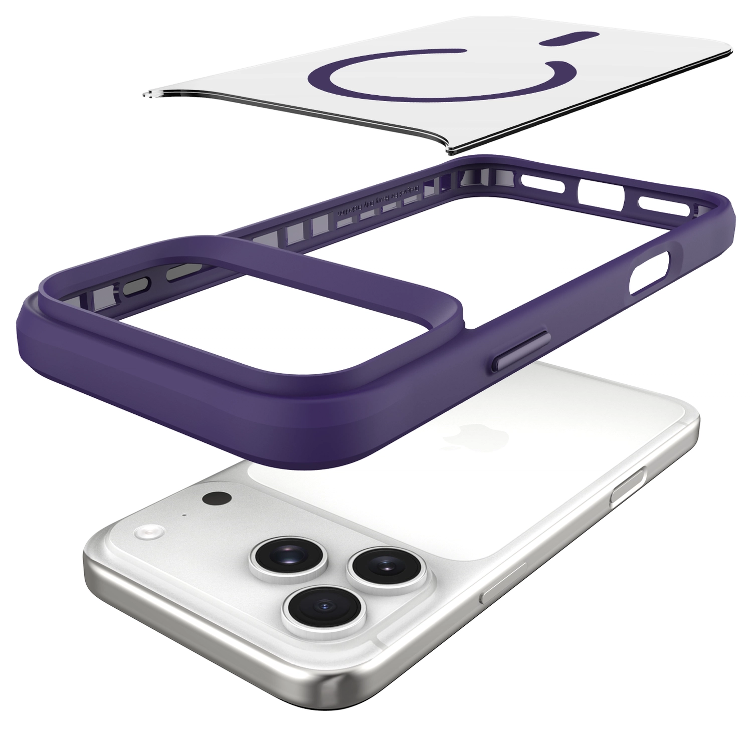 Buddi Hybrid iPhone 17 Pro Max Hoesje MagSafe Back Cover Matte Paars afbeelding 11