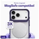 Buddi Hybrid iPhone 17 Pro Max Hoesje MagSafe Back Cover Matte Paars afbeelding 4