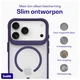 Buddi Hybrid iPhone 17 Pro Max Hoesje MagSafe Back Cover Matte Paars afbeelding 7