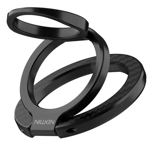 Nillkin FiberSnap MagSafe Ring Houder Standaard Aramidevezel Zwart afbeelding 1