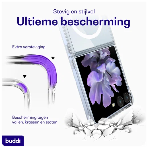 Buddi Core Samsung Galaxy Z Flip 7 Hoesje MagSafe Back Cover Transparant afbeelding 4