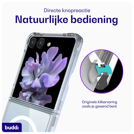 Buddi Core Samsung Galaxy Z Flip 7 Hoesje MagSafe Back Cover Transparant afbeelding 5