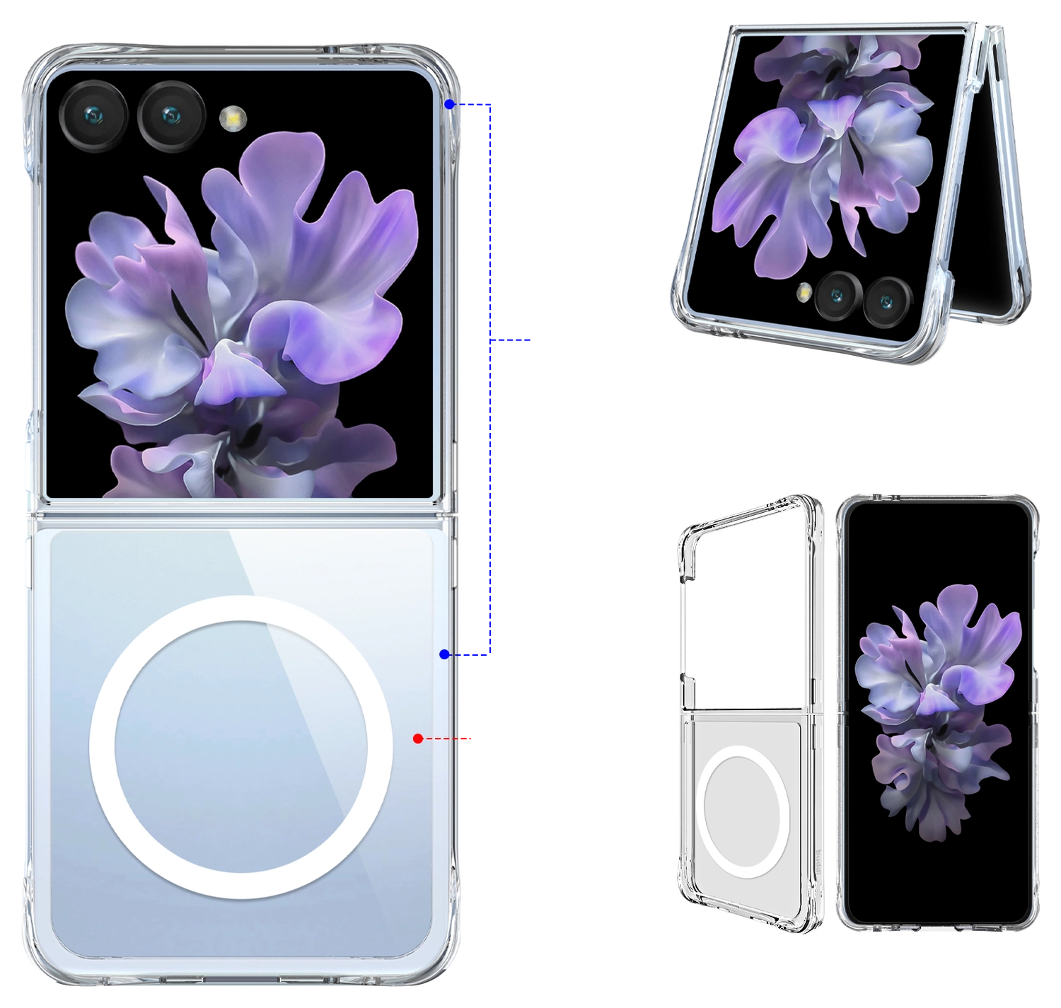 Buddi Core Samsung Galaxy Z Flip 7 Hoesje MagSafe Back Cover Transparant afbeelding 9