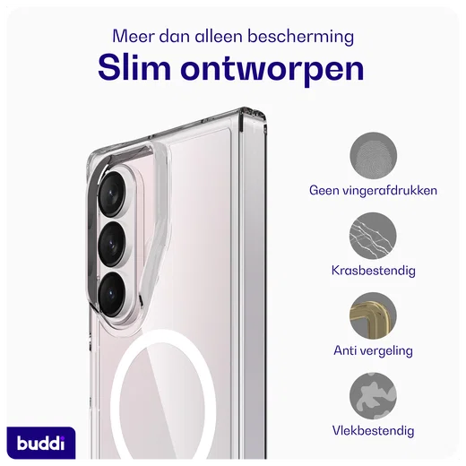 Buddi Core Samsung Galaxy Z Fold 7 Hoesje MagSafe Back Cover Transparant afbeelding 5