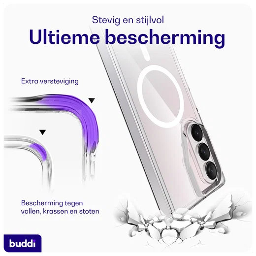 Buddi Core Samsung Galaxy Z Fold 7 Hoesje MagSafe Back Cover Transparant afbeelding 6