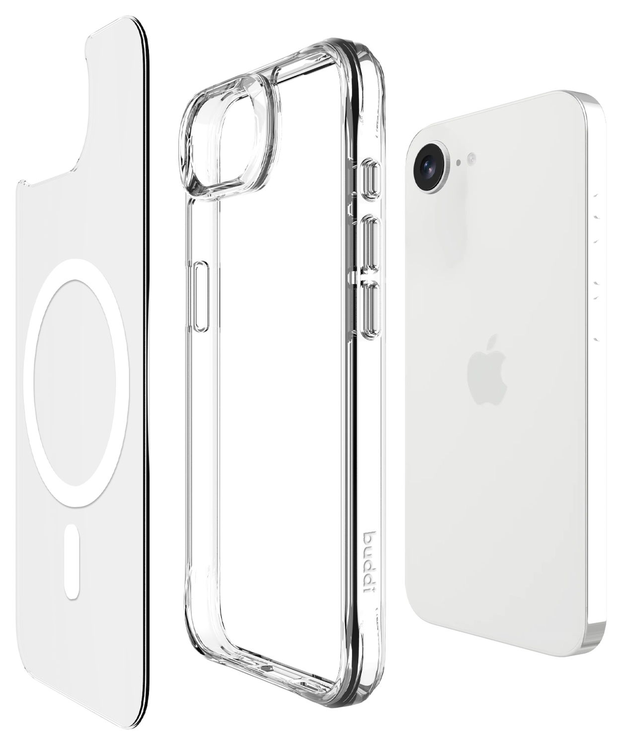 Buddi Core Apple iPhone 16e Hoesje MagSafe Back Cover Transparant afbeelding 9