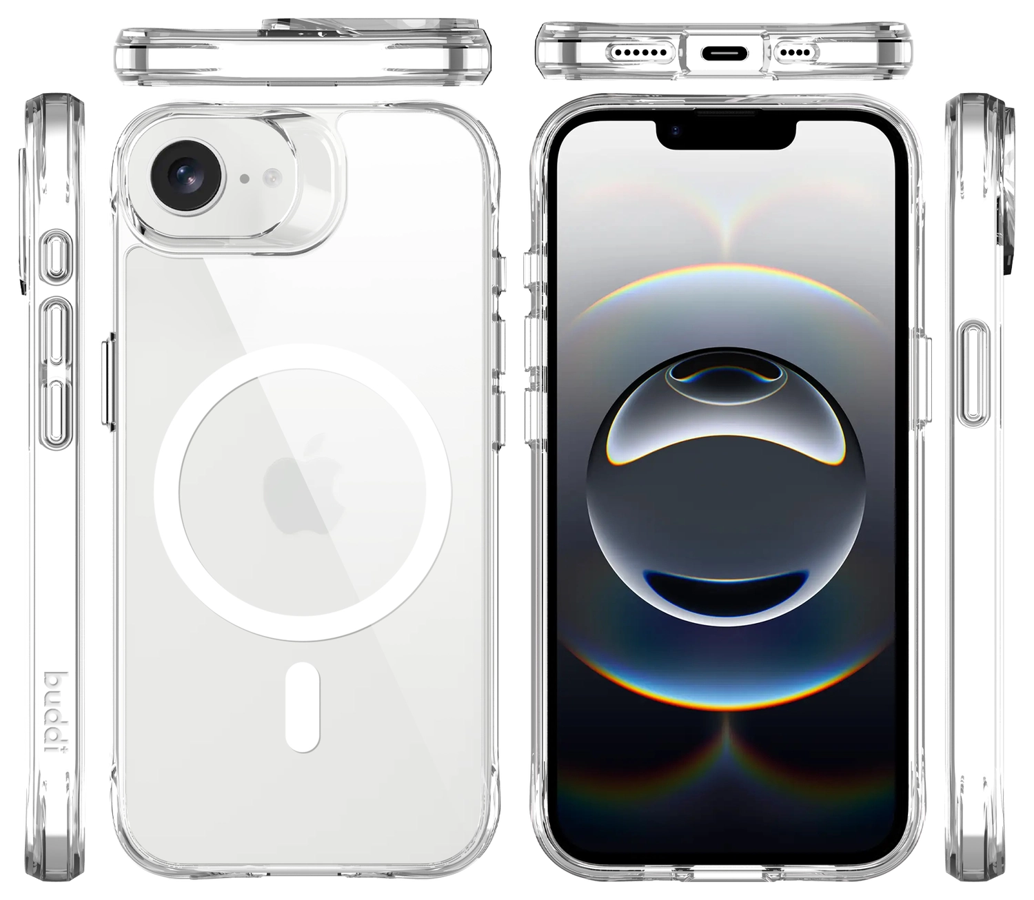 Buddi Core Apple iPhone 16e Hoesje MagSafe Back Cover Transparant afbeelding 10