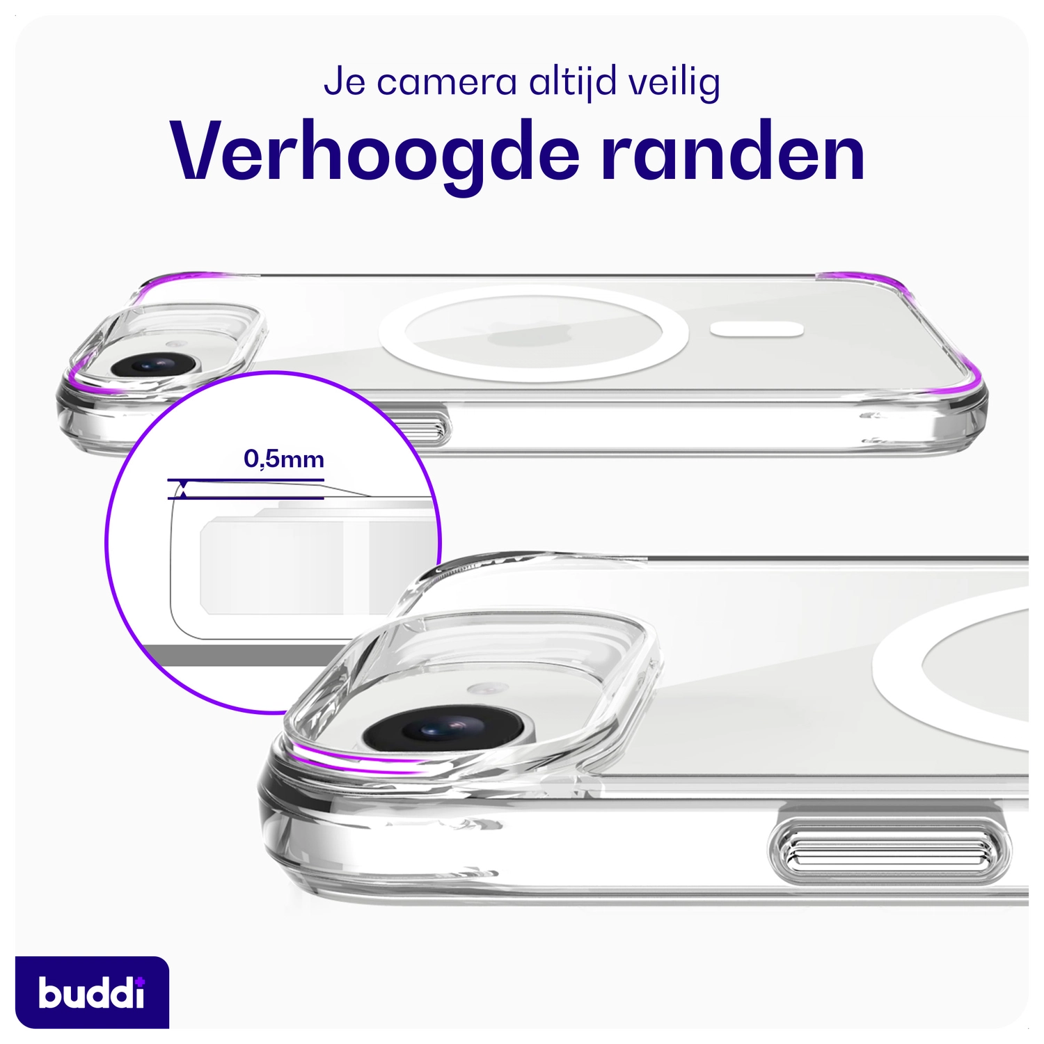 Buddi Core Apple iPhone 16e Hoesje MagSafe Back Cover Transparant afbeelding 3