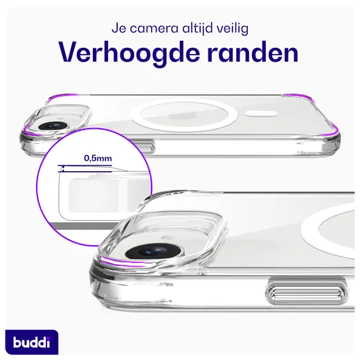 Buddi Core Apple iPhone 16e Hoesje MagSafe Back Cover Transparant afbeelding 3