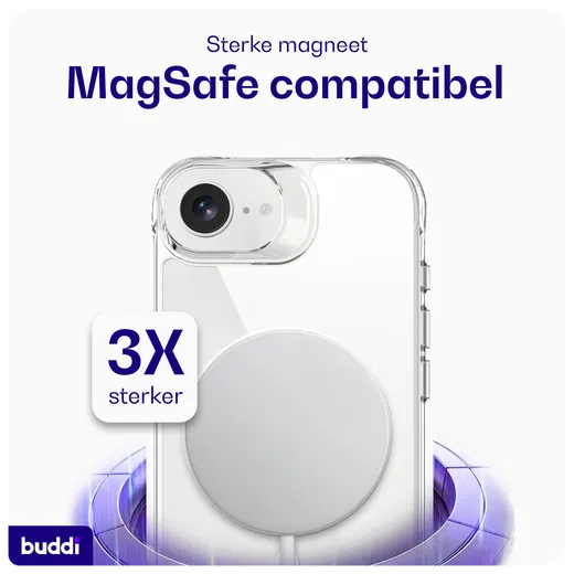 Buddi Core Apple iPhone 16e Hoesje MagSafe Back Cover Transparant afbeelding 8