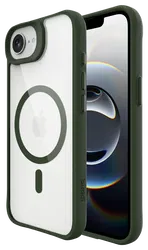 Buddi Hybrid Apple iPhone 16e Hoesje MagSafe Back Cover Transparant Groen afbeelding