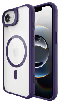 Buddi Hybrid Apple iPhone 17e / 16e Hoesje MagSafe Back Cover Transparant Paars