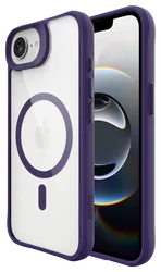 Buddi Hybrid Apple iPhone 16e Hoesje MagSafe Back Cover Transparant Paars afbeelding