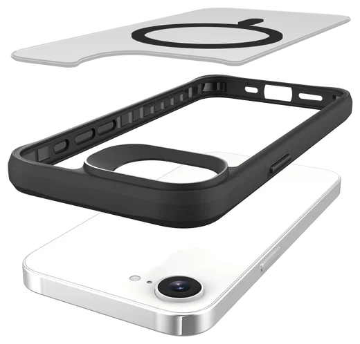 Buddi Hybrid Apple iPhone 17e / 16e Hoesje MagSafe Back Cover Matte Zwart afbeelding 11