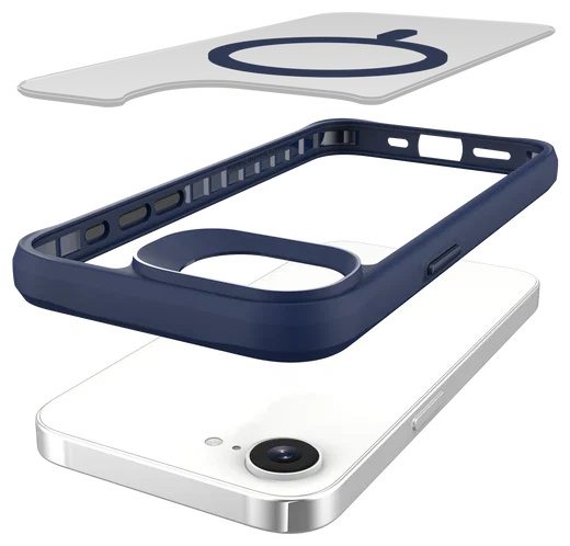 Buddi Hybrid Apple iPhone 17e / 16e Hoesje MagSafe Back Cover Matte Blauw afbeelding 11