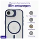 Buddi Hybrid Apple iPhone 17e / 16e Hoesje MagSafe Back Cover Matte Blauw afbeelding 7