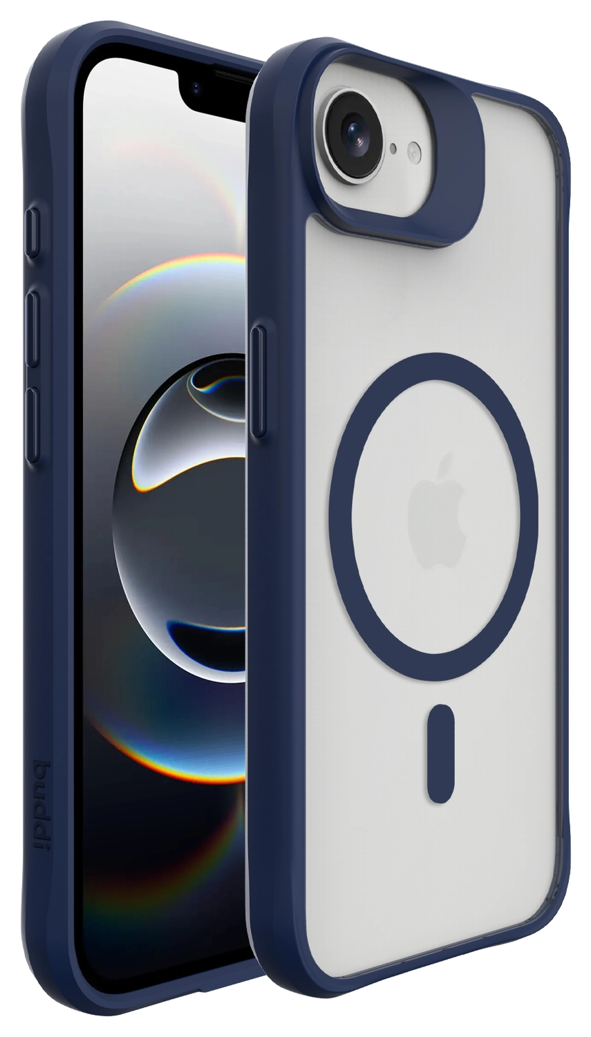 Buddi Hybrid Apple iPhone 17e / 16e Hoesje MagSafe Back Cover Matte Blauw afbeelding 9