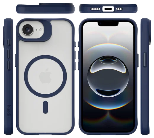 Buddi Hybrid Apple iPhone 17e / 16e Hoesje MagSafe Back Cover Matte Blauw afbeelding 10